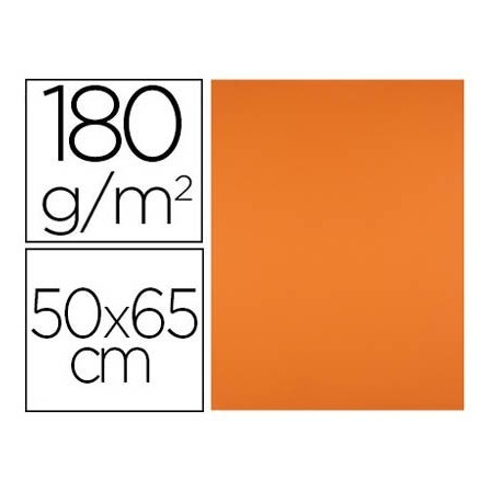 CARTULINA LIDERPAPEL 50X65 CM 180G/M2 NARANJA FUERTE