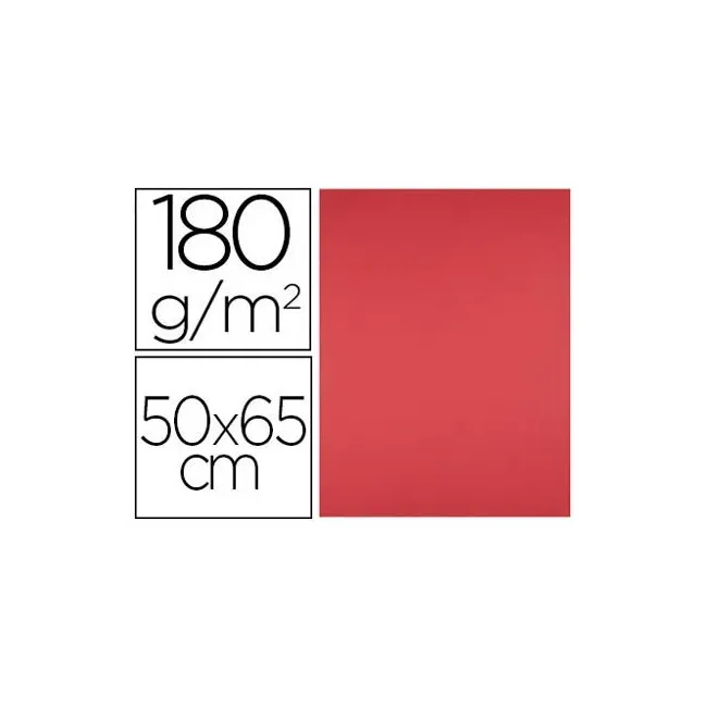 CARTULINA LIDERPAPEL 50X65 CM 180G/M2 ROJO