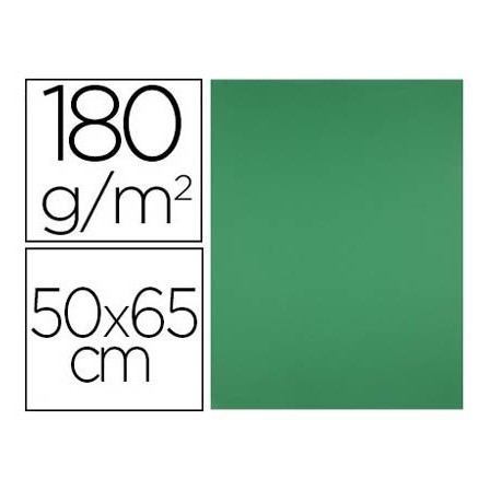 CARTULINA LIDERPAPEL 50X65 CM VERDE NAVIDAD 180 GR UNIDAD