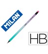 LAPICES DE GRAFITO MILAN SUNSET HB MADERA NEGRA DE TILO CON GOMA DE...