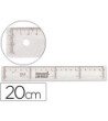 REGLA LIDERPAPEL 20 CM PLASTICO CRISTAL