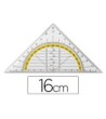 ESCUADRA LIDERPAPEL GEOMETRIA 16 CM PLASTICO CRISTAL