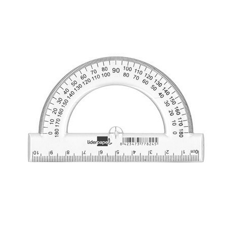 SEMICIRCULO LIDERPAPEL 10 CM PLASTICO