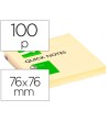 BLOC DE NOTAS ADHESIVAS QUITA Y PON Q-CONNECT 75X75 MM CON 100 HOJAS
