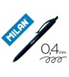 BOLIGRAFO MILAN P1 RETRACTIL 1 MM TOUCH NEGRO