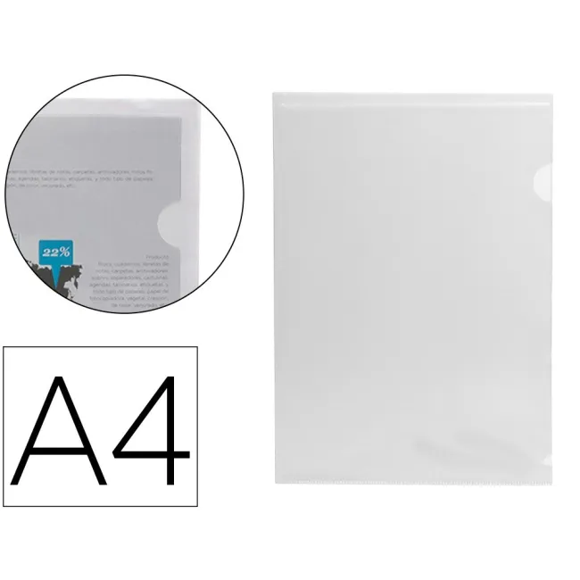 CARPETA LIDERPAPEL DOSSIER UÑERO 44004 POLIPROPILENO DIN A4 INCOLOR...