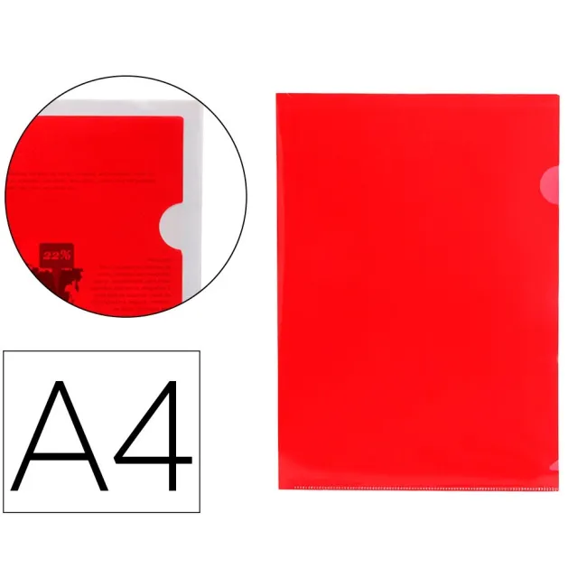 CARPETA LIDERPAPEL DOSSIER UÑERO 44000 POLIPROPILENO DIN A4 ROJA 20...