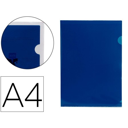 CARPETA LIDERPAPEL DOSSIER UÑERO 44002 POLIPROPILENO DIN A4 AZUL 20...