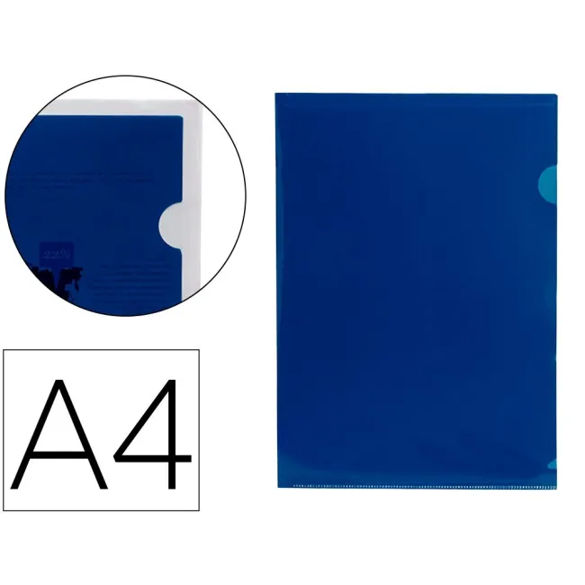 CARPETA LIDERPAPEL DOSSIER UÑERO 44002 POLIPROPILENO DIN A4 AZUL 20...