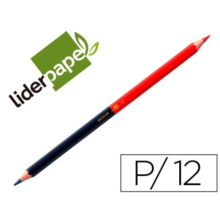 LAPIZ BICOLOR LIDERPAPEL ROJO-AZUL