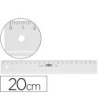 REGLA MOR 20 CM PLASTICO TRANSPARENTE