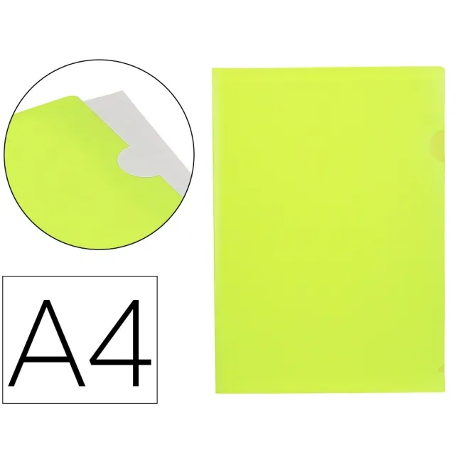CARPETA LIDERPAPEL DOSSIER UÑERO POLIPROPILENO DIN A4 AMARILLO FLUO...