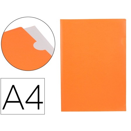 CARPETA LIDERPAPEL DOSSIER UÑERO POLIPROPILENO DIN A4 NARANJA FLUOR...