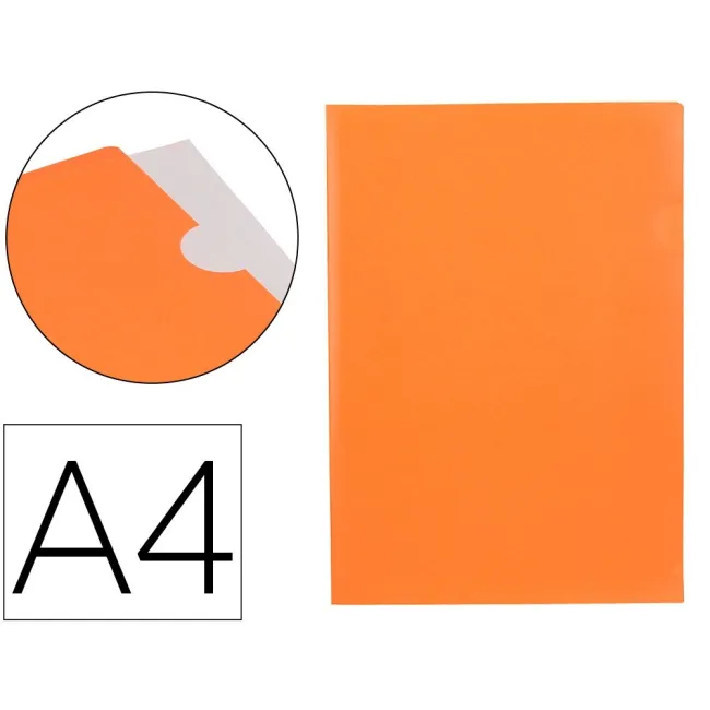 CARPETA LIDERPAPEL DOSSIER UÑERO POLIPROPILENO DIN A4 NARANJA FLUOR...