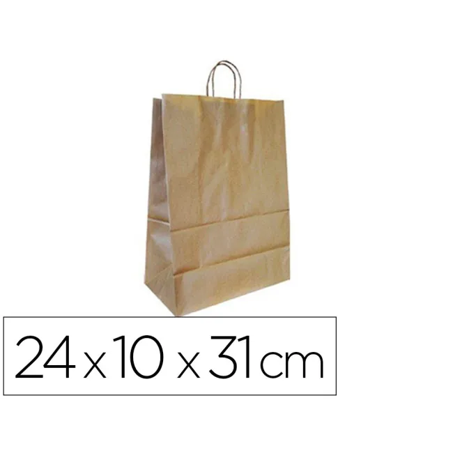 BOLSA KRAFT Q-CONNECT NATURAL ASA RETORCIDA 240X100X310 MM