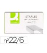 GRAPAS Q-CONNECT Nº 22/6 24/6 -GALVANIZADAS -CAJA DE 1000