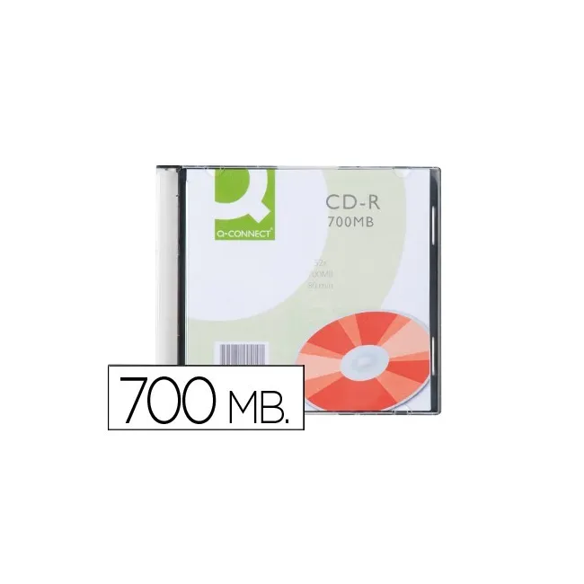 CD-R Q-CONNECT CAPACIDAD 700MBDURACION 80MIN VELOCIDAD 52X CAJA SLI...
