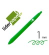 BOLIGRAFO LIDERPAPEL GUMMY TOUCH RETRACTIL 1,0 MM TINTA VERDE
