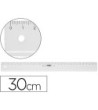 REGLA MOR 30 CM PLASTICO TRANSPARENTE