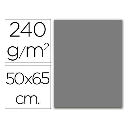 CARTULINA LIDERPAPEL 50X65 CM GRIS 240 GR UNIDAD