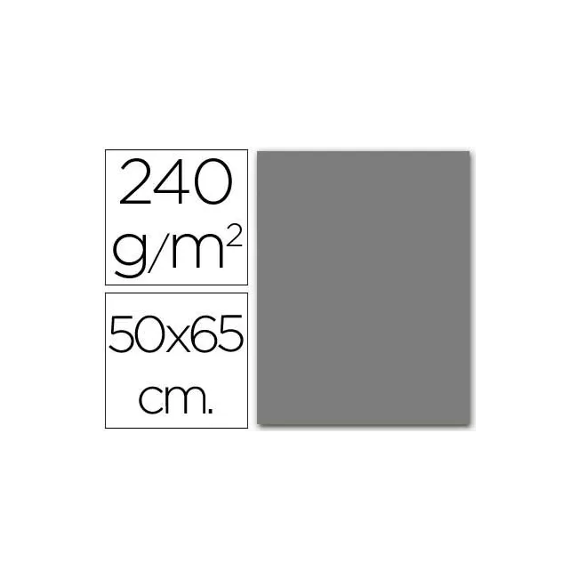 CARTULINA LIDERPAPEL 50X65 CM GRIS 240 GR UNIDAD