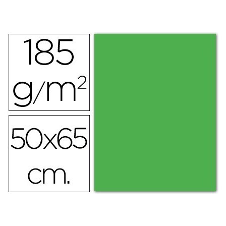CARTULINA GUARRO VERDE MANZANA-50X65 CM -185 GR