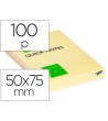 BLOC DE NOTAS ADHESIVAS QUITA Y PON Q-CONNECT 50X75 MM CON 100 HOJAS