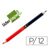 LAPICES BICOLOR LIDERPAPEL ROJO-AZUL JUMBO