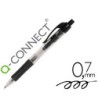 BOLIGRAFO Q-CONNECT NEGRO RETRACTIL -CON SUJECION DE CAUCHO