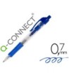 BOLIGRAFO Q-CONNECT AZUL RETRACTIL -CON SUJECION DE CAUCHO