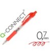 BOLIGRAFO Q-CONNECT ROJO RETRACTIL -CON SUJECION DE CAUCHO