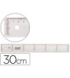 REGLA LIDERPAPEL 30 CM PLASTICO CRISTAL