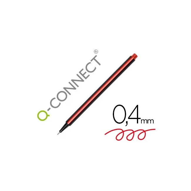 ROTULADOR Q-CONNECT PUNTA DE FIBRA FINE ROJO 0.4 MM