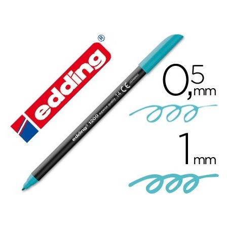 ROTULADOR EDDING PUNTA FIBRA 1200 AZUL TURQUESA N.14 -PUNTA REDONDA...