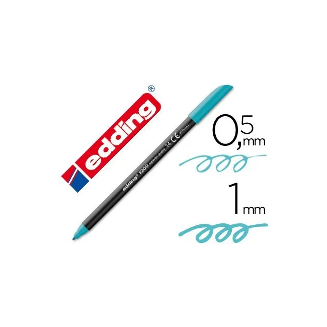 ROTULADOR EDDING PUNTA FIBRA 1200 AZUL TURQUESA N.14 -PUNTA REDONDA...