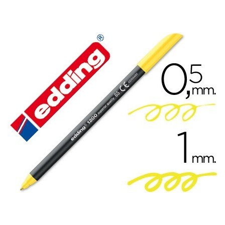 ROTULADOR EDDING PUNTA FIBRA 1200 AMARILLO NEON N.65 PUNTA DE FIBRA...