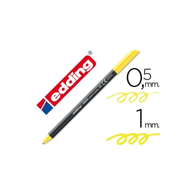 ROTULADOR EDDING PUNTA FIBRA 1200 AMARILLO NEON N.65 PUNTA DE FIBRA...