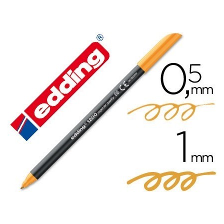 ROTULADOR EDDING PUNTA FIBRA 1200 NARANJA NEON N.66 PUNTA DE FIBRA ...