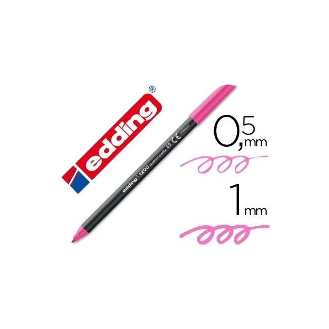 ROTULADOR EDDING PUNTA FIBRA 1200 ROSA NEON N.69 PUNTA DE FIBRA 0,5 MM