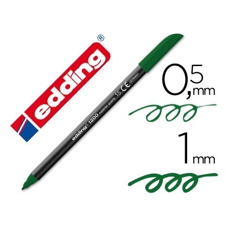 ROTULADOR EDDING PUNTA FIBRA 1200 VERDE OLIVA N.15 -PUNTA REDONDA 0...