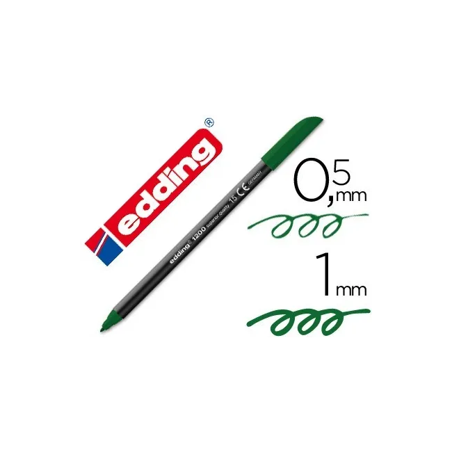 ROTULADOR EDDING PUNTA FIBRA 1200 VERDE OLIVA N.15 -PUNTA REDONDA 0...