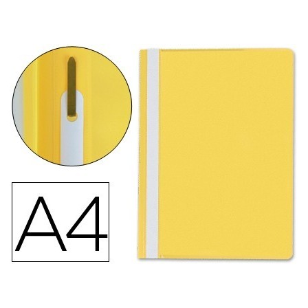 CARPETA DOSSIER FASTENER PLASTICO Q-CONNECT DIN A4 AMARILLA