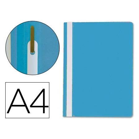 CARPETA DOSSIER FASTENER PLASTICO Q-CONNECT DIN A4 AZUL
