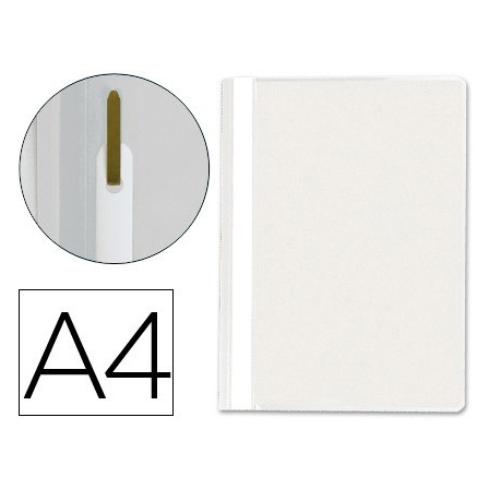 CARPETA DOSSIER FASTENER PLASTICO Q-CONNECT DIN A4 BLANCO