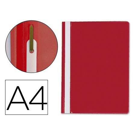 CARPETA DOSSIER FASTENER PLASTICO Q-CONNECT DIN A4 ROJA