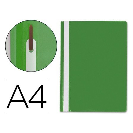 CARPETA DOSSIER FASTENER PLASTICO Q-CONNECT DIN A4 VERDE
