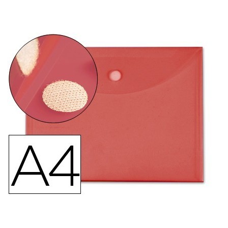 CARPETA LIDERPAPEL DOSSIER A4 CIERRE DE VELCRO ROJA