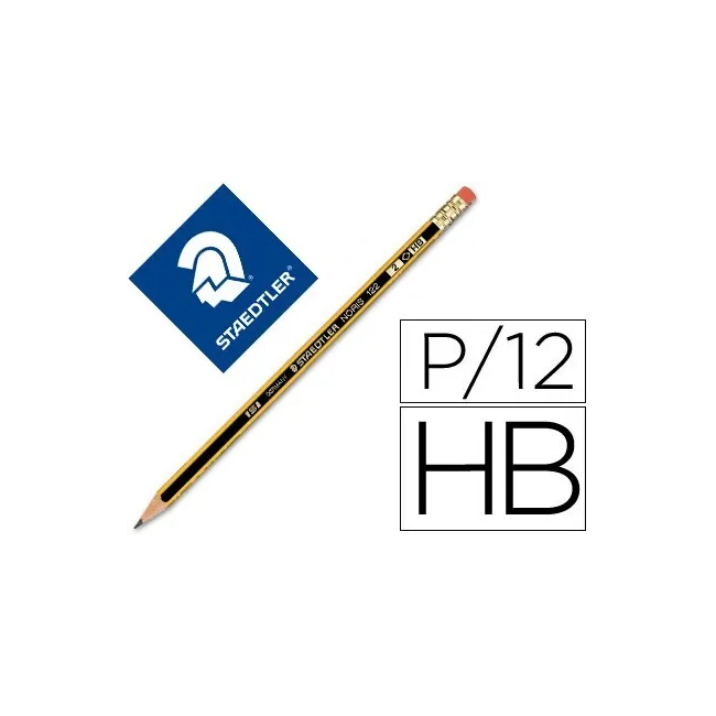 LAPICES DE GRAFITO STAEDTLER NORIS CON GOMA UNIDAD