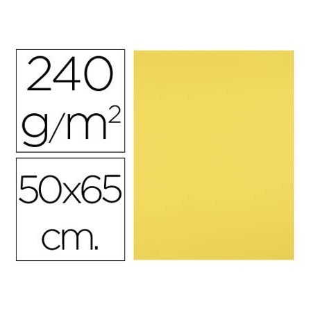 CARTULINA LIDERPAPEL 50X65 CM 240G/M2 AMARILLO LIMON