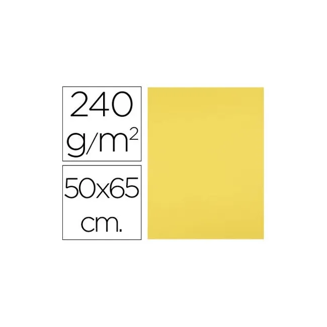 CARTULINA LIDERPAPEL 50X65 CM 240G/M2 AMARILLO LIMON